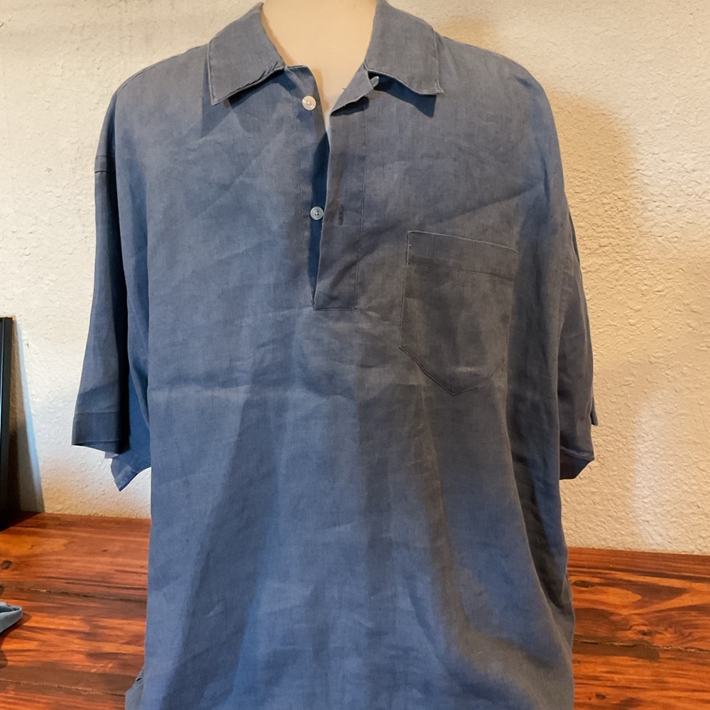 Harold Powel 100% linen tunic style men’s shirt